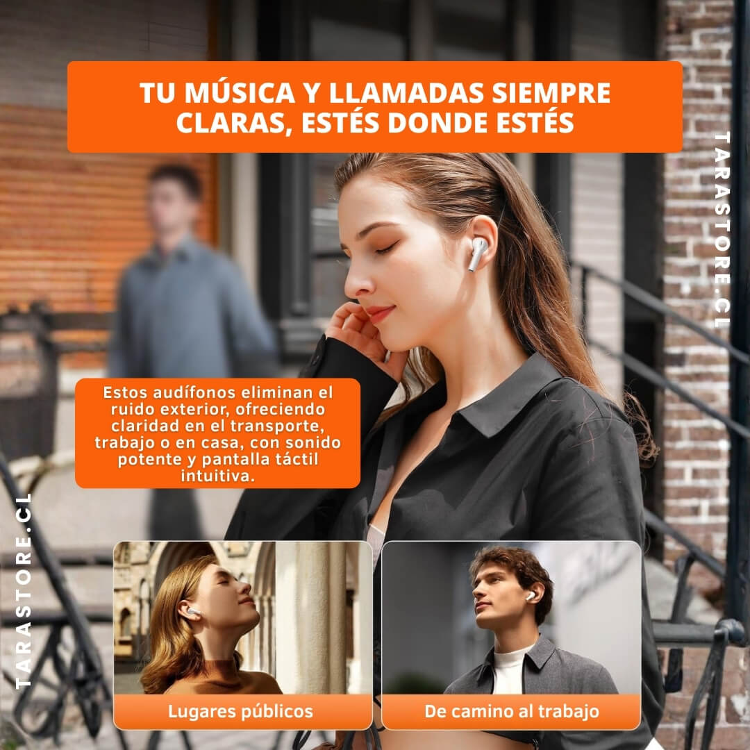 Pro Sound Audífonos Bluetooth Pantalla Táctil - Control y Sonido Envolvente