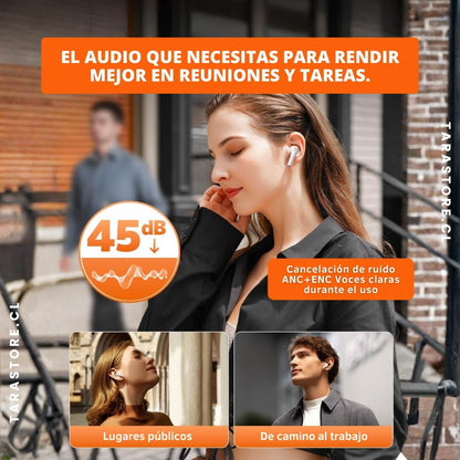 Audífonos Pro Bluetooth Con Pantalla Táctil - Control y Sonido Envolvente