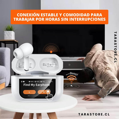 Audífonos Pro Bluetooth Con Pantalla Táctil - Control y Sonido Envolvente