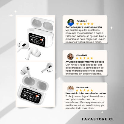 Audífonos Pro Bluetooth Con Pantalla Táctil - Control y Sonido Envolvente