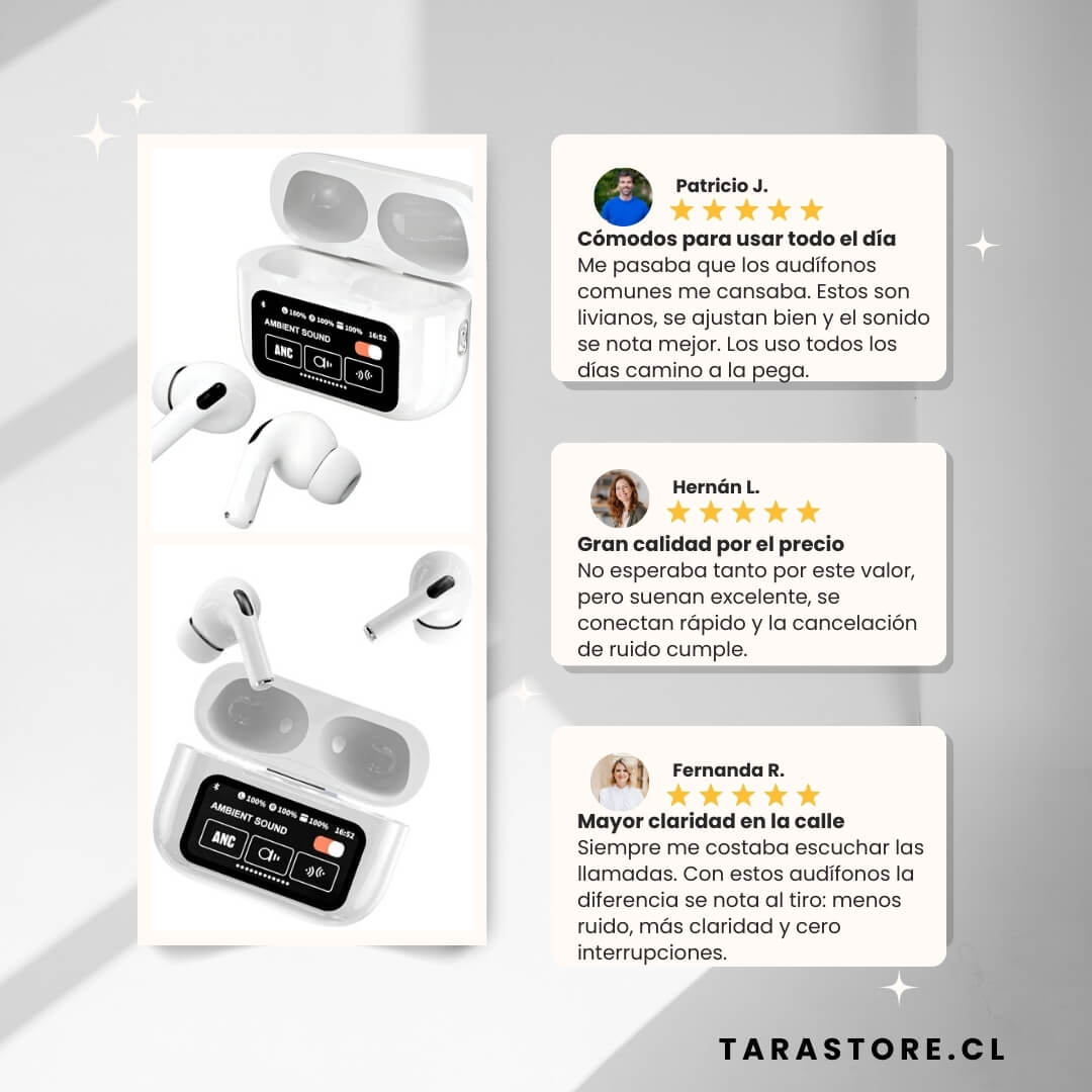 Pro Sound Audífonos Bluetooth Pantalla Táctil - Control y Sonido Envolvente