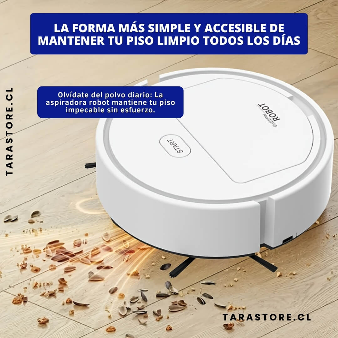 Aspiradora Robot Inteligente - Piso Limpio y Reluciente En Minutos