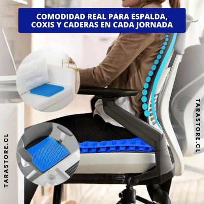 Cojín de Gel Ortopédico - Reduce la Presión en Caderas, Coxis y Lumbar
