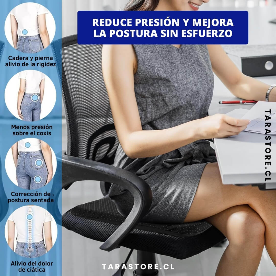 Cojín de Gel Ortopédico - Reduce la Presión en Caderas, Coxis y Lumbar