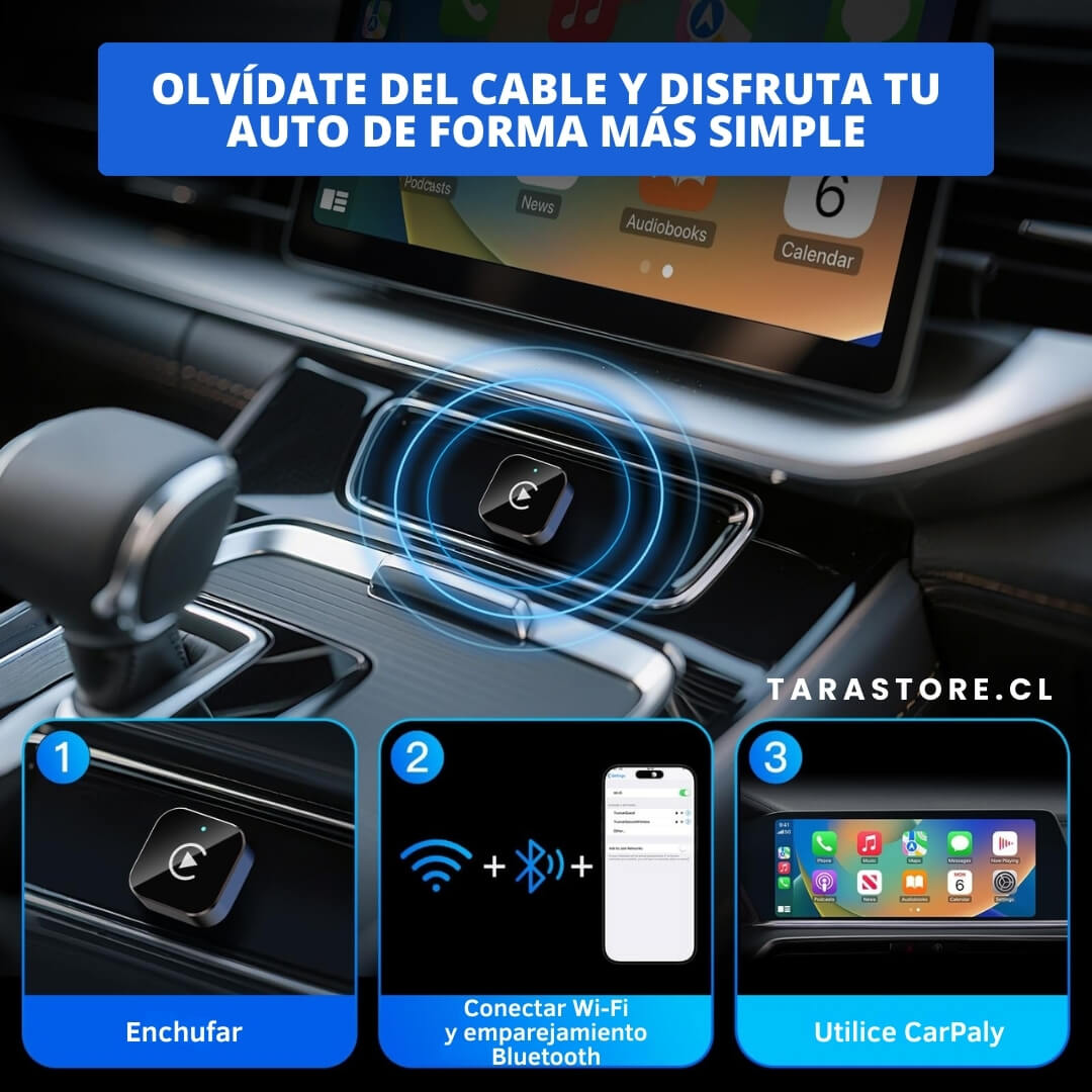 Adaptador Inalámbrico Para Carplay & Andriod Auto - No más cables enredados