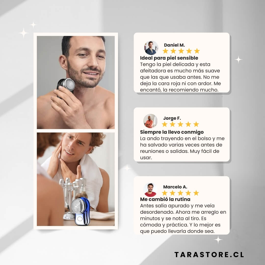 Mini Afeitadora Portatil -  Elegante y Atractivo a toda hora y en cualquier lugar