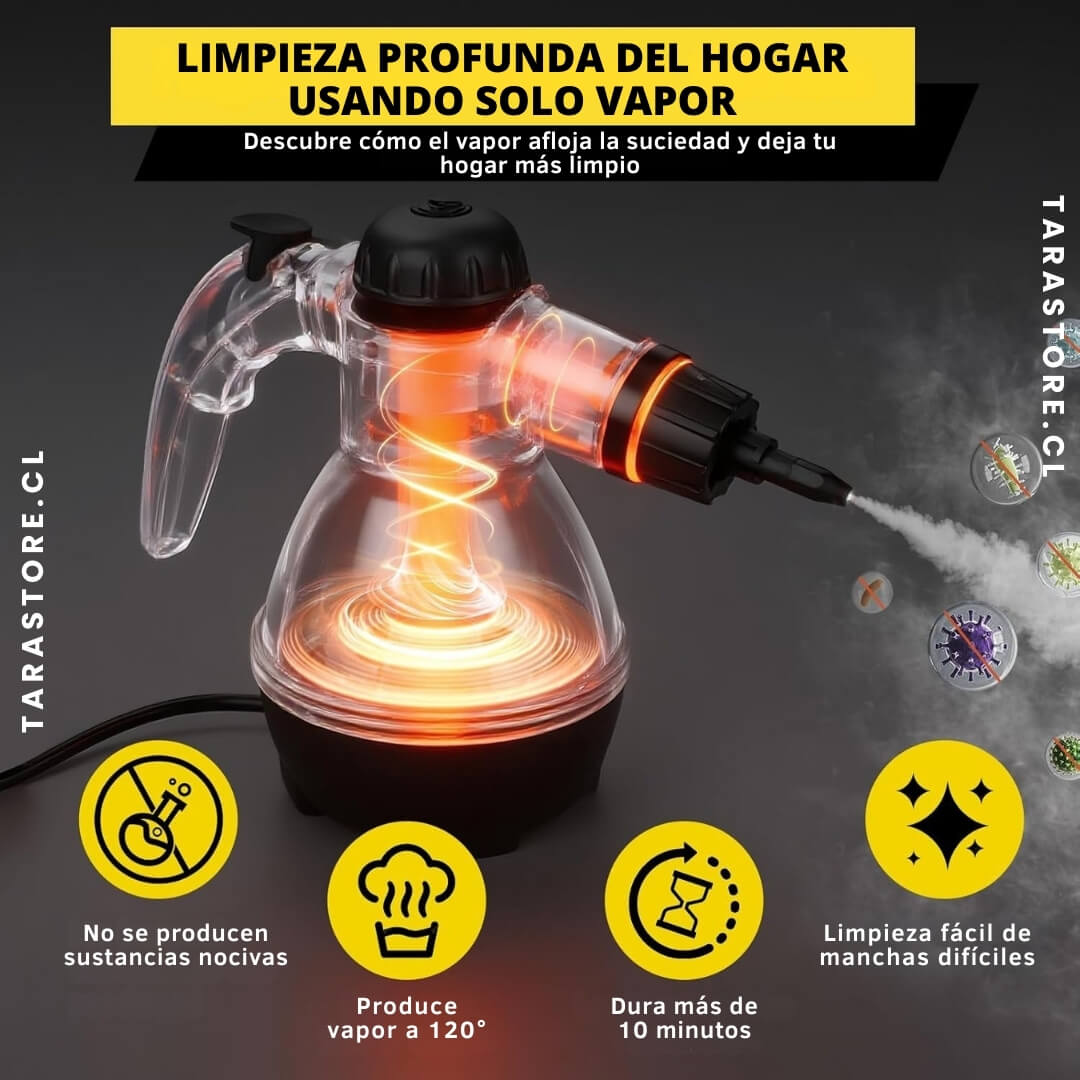 Limpiador a Vapor Multifuncional - Hogar libre de suciedad y bacterias