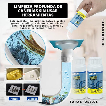 Súper Polvo Destapador de Cañerias Promo 2 Unidades - Destapa Todo En Segundos