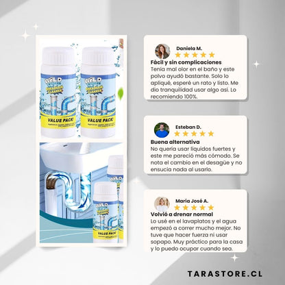 Súper Polvo Destapador de Cañerias Promo 2 Unidades - Destapa Todo En Segundos