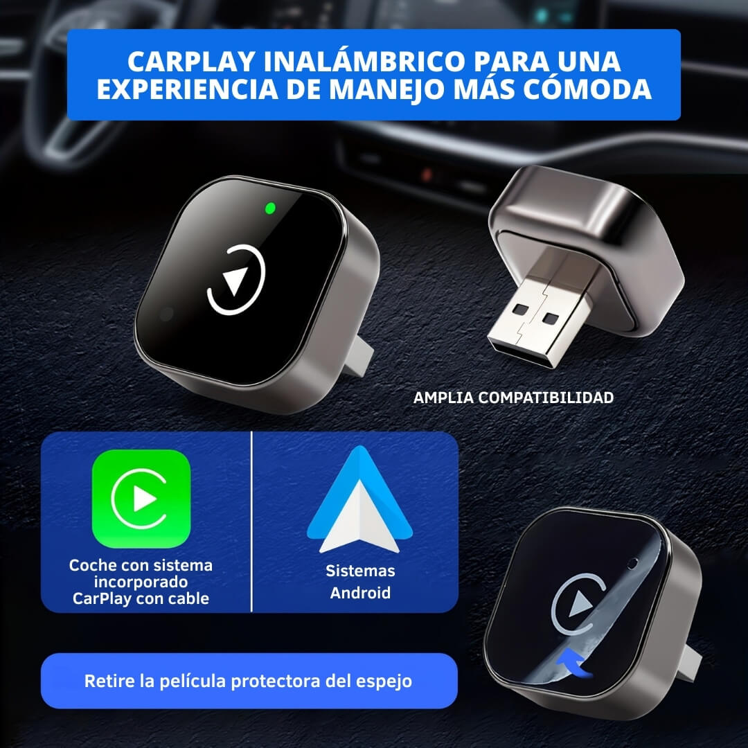 Adaptador Inalámbrico Para Carplay & Andriod Auto - No más cables enredados