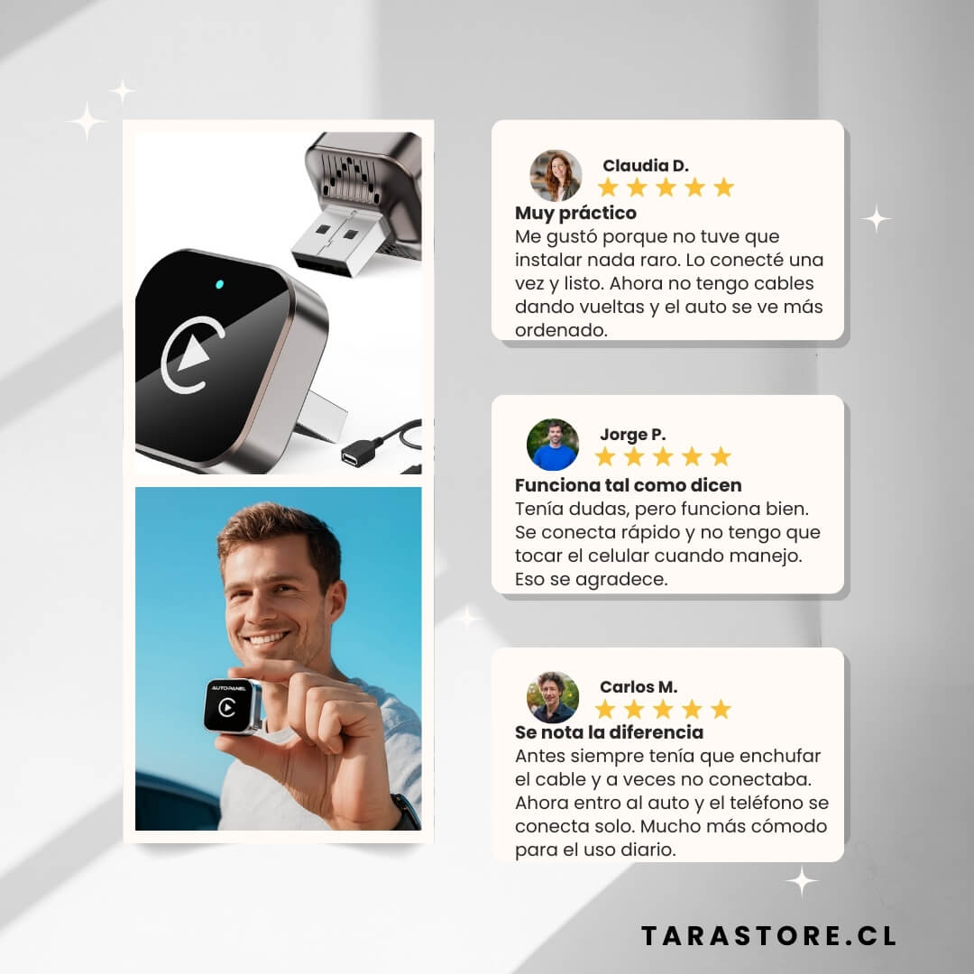 Adaptador Inalámbrico Para Carplay & Andriod Auto - No más cables enredados