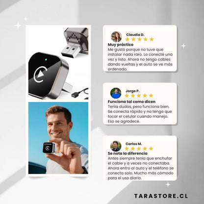 Adaptador Inalámbrico Para Carplay & Andriod Auto - No más cables enredados
