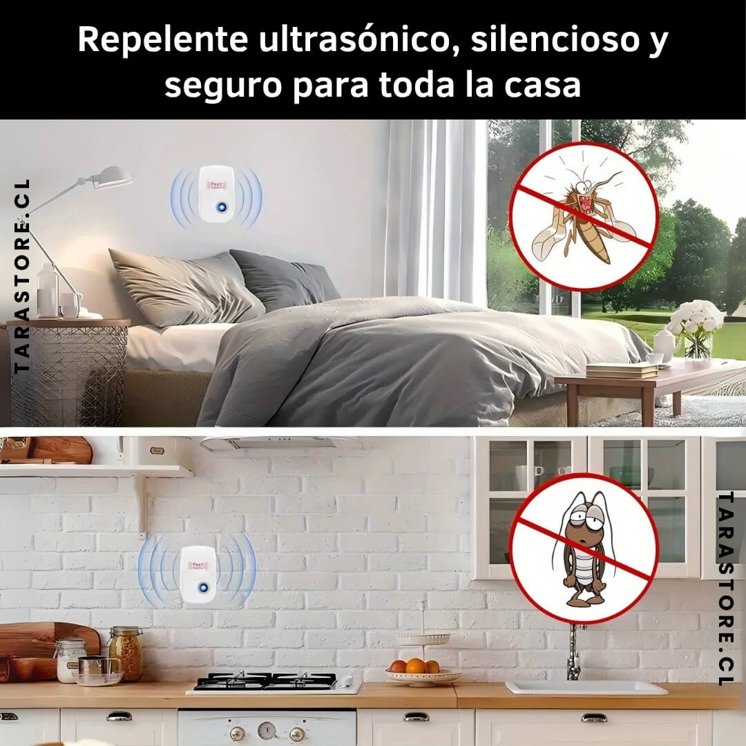 Pack 2 Repelentes Ultrasónico Adiós Rodeores Cucarachas