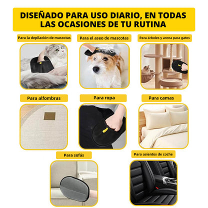 Max Guante Quita el Pelo De Tu Mascota - Sirve también para ropa y sillón