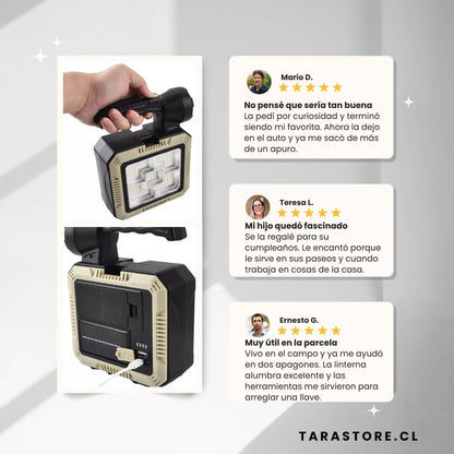 Linterna Solar Power Bank + Kit Herramientas Todo en Uno
