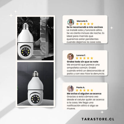 Pack 2 Focos LED Cámaras De Seguridad 360