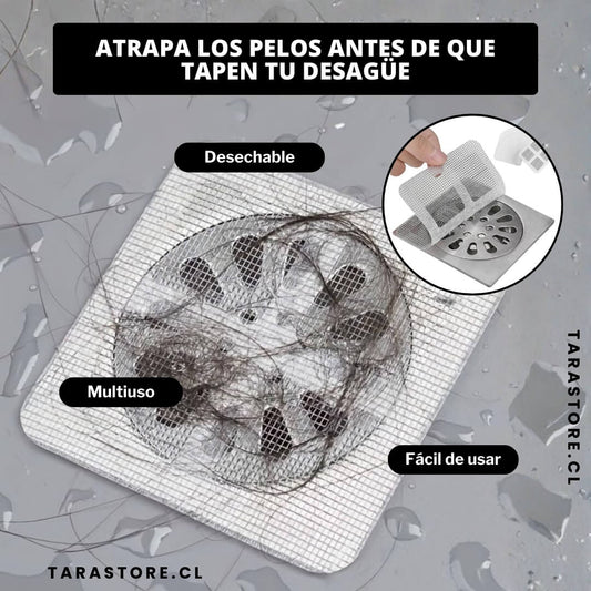 Protector Malla Para Drenaje Pack 30 unidades - No Más Pelos Ni Malos Olores