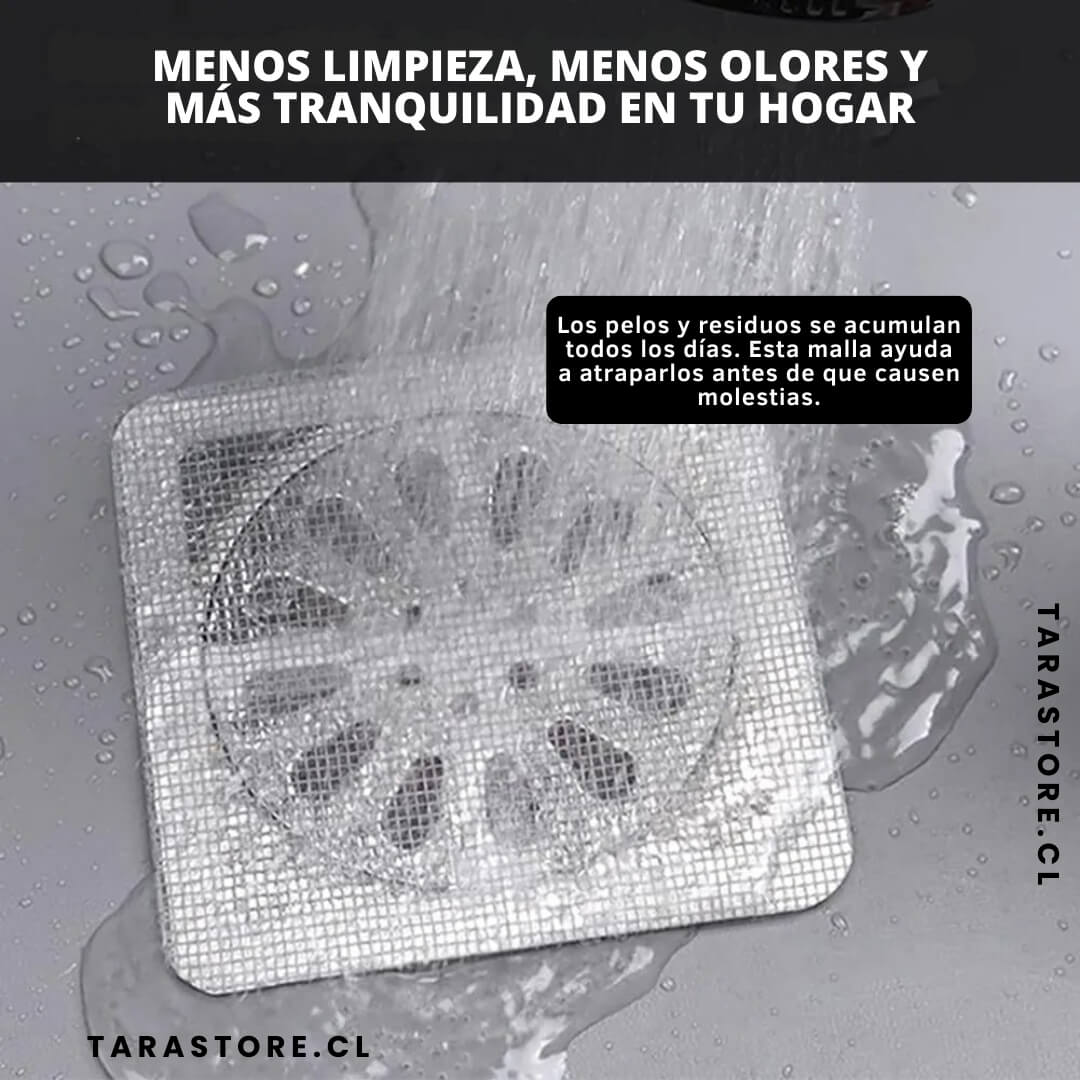 Protector Malla Para Drenaje Pack 30 unidades - No Más Pelos Ni Malos Olores