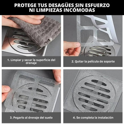 Protector Malla Para Drenaje Pack 30 unidades - No Más Pelos Ni Malos Olores
