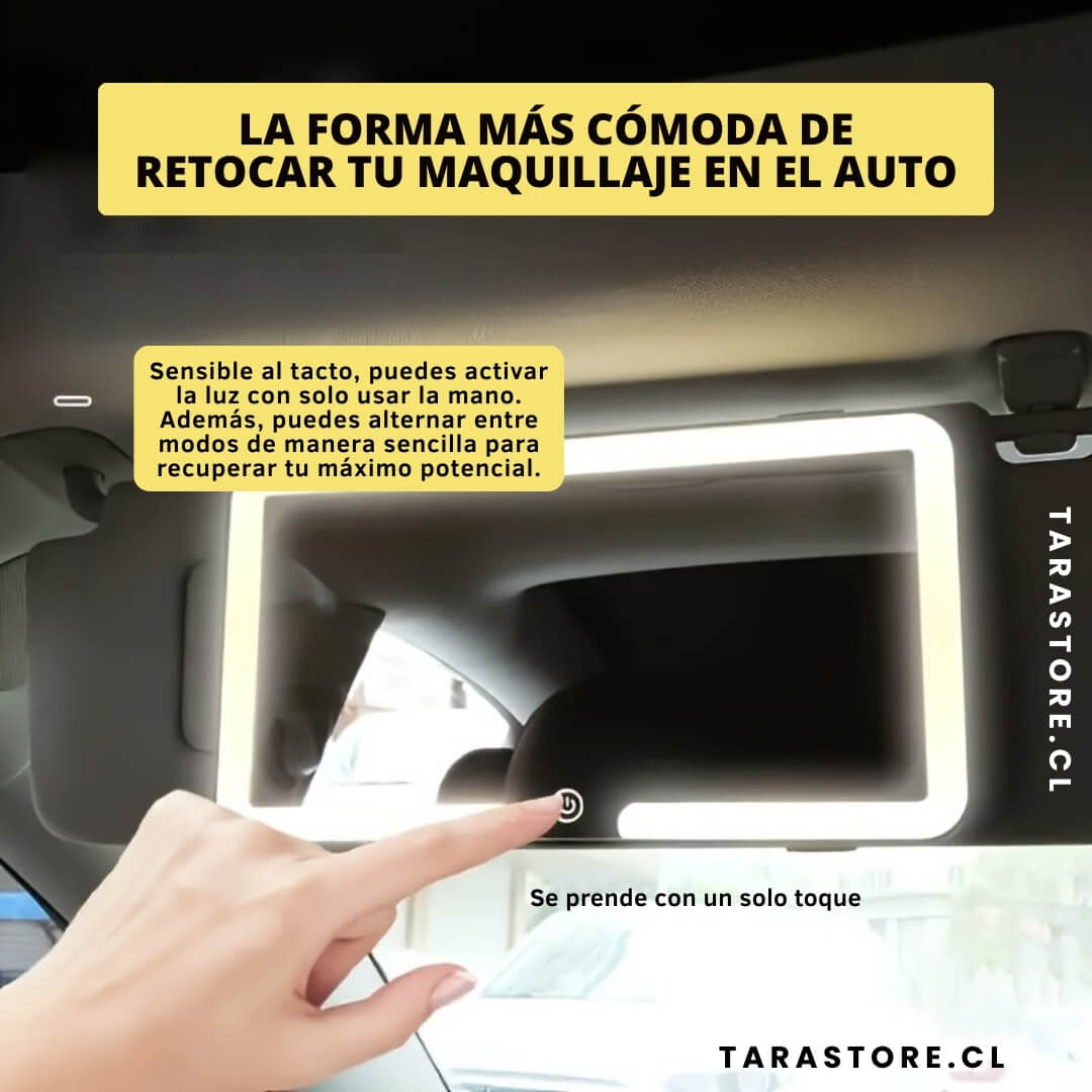 Espejo Maquillaje Luz Led  - La forma más fácil de maquillarse en el Auto