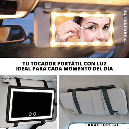 Espejo Maquillaje Luz Led  - La forma más fácil de maquillarse en el Auto