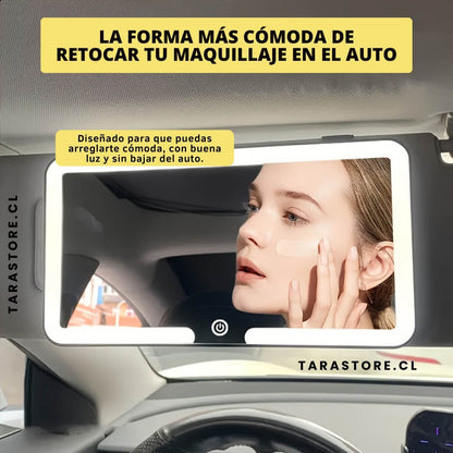 Espejo Maquillaje Luz Led  - La forma más fácil de maquillarse en el Auto