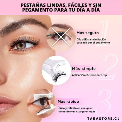 Pestañas Magnéticas Profesionales Efecto Natural - Sin pegamentos, listas en segundos