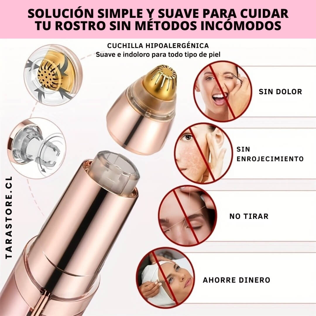 Depiladora De Precisión Facial 2 En 1 - Piel Suave y Sin Irritación