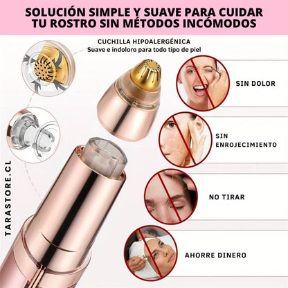 Depiladora De Precisión Facial 2 En 1 - Piel Suave y Sin Irritación
