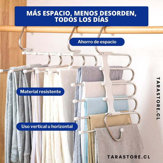 Colgadores Para Pantalones Pack 3 Unidades - Ahorra Espacio y Tiempo Al Ordenar La Ropa