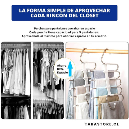 Colgadores Para Pantalones Pack 3 Unidades - Ahorra Espacio y Tiempo Al Ordenar La Ropa