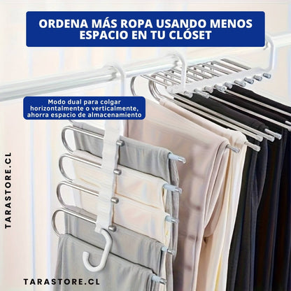 Colgadores Para Pantalones Pack 3 Unidades - Ahorra Espacio y Tiempo Al Ordenar La Ropa