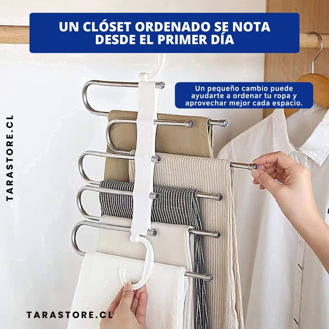 Colgadores Para Pantalones Pack 3 Unidades - Ahorra Espacio y Tiempo Al Ordenar La Ropa