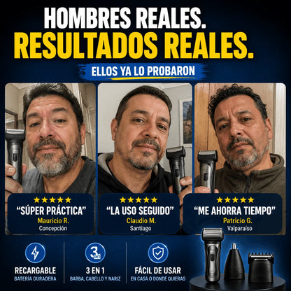 Kit 360° Afeitadora 3 en 1 — Que Ningún Detalle Arruine una Buena Impresión