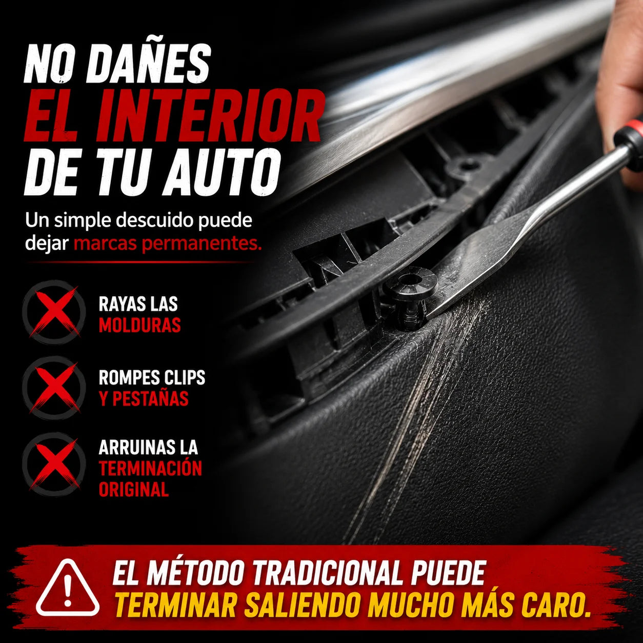 Alicate para Desmontar Paneles de Auto — Sin Rayar, Sin Romper, Sin Marcar