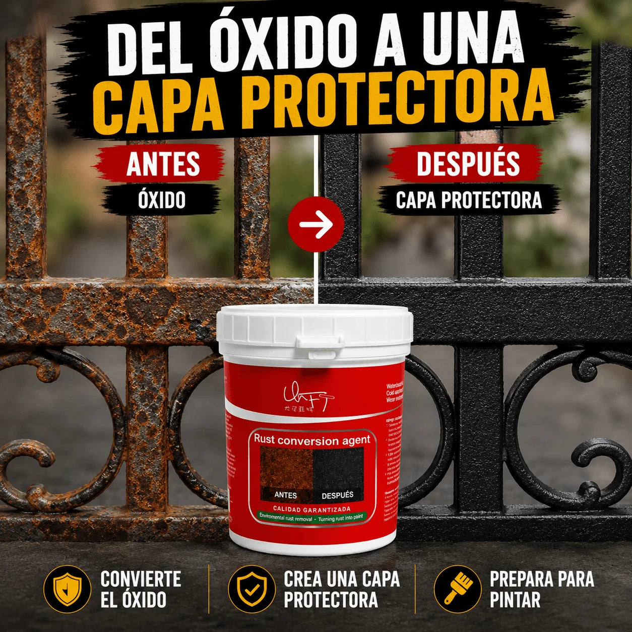 Convertidor de Óxido Anticorrosivo 1kg — Protege el Metal de forma fácil