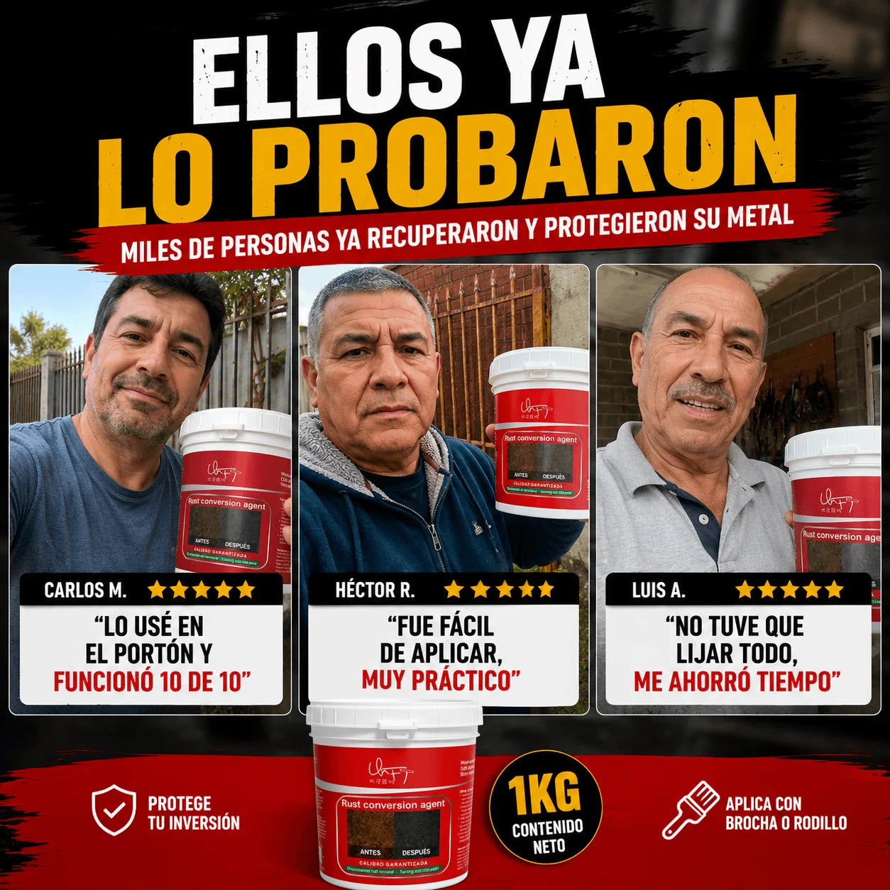 Convertidor de Óxido Anticorrosivo 1kg — Protege el Metal de forma fácil