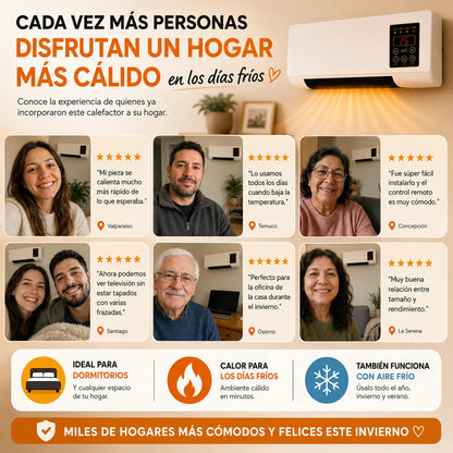 Calefactor Aire Acondicionado SmartHeat 2 en 1 — Calor Inmediato y Bajo Consumo Sin Instalación