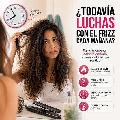 Cepillo Alisador 2 en 1 — Peina y Elimina el Frizz en un Solo Movimiento