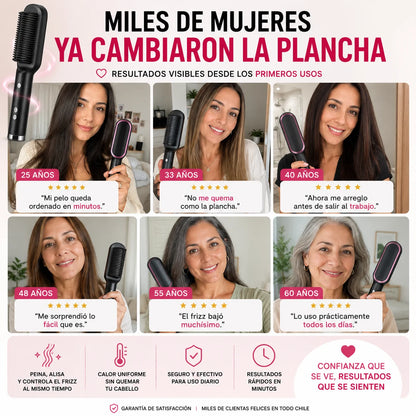 Cepillo Alisador 2 en 1 — Peina y Elimina el Frizz en un Solo Movimiento