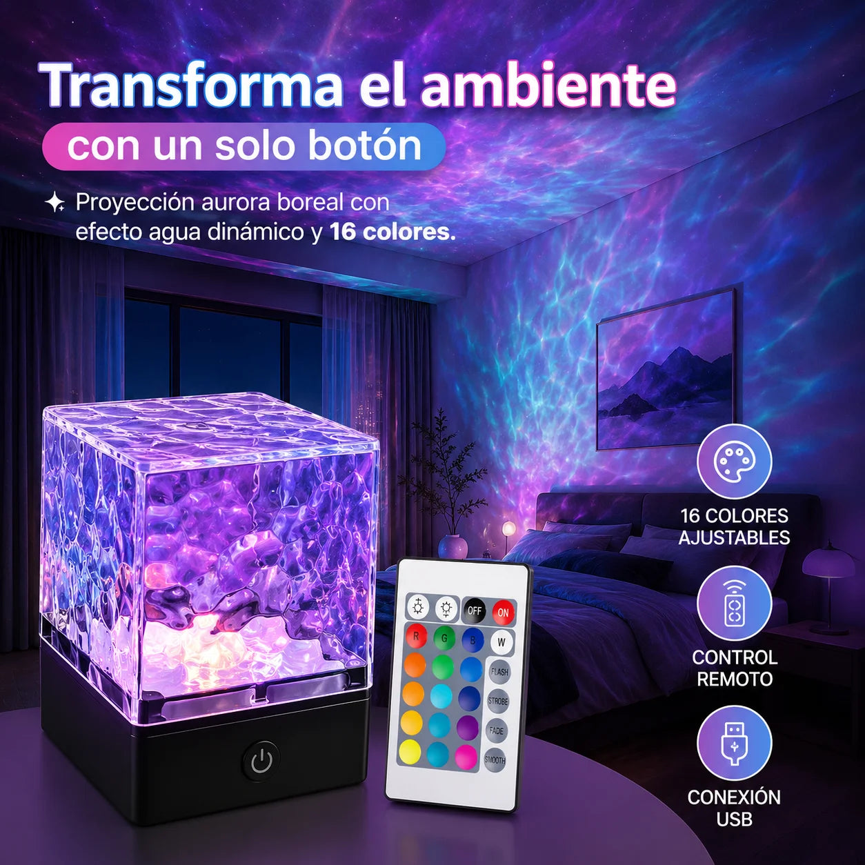 Lámpara Aurora Boreal — La Luz que te Ayuda a Desconectarte del día a día