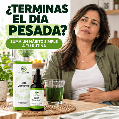 Clorofila Líquida Benevolent 60 ml — Que Sentirte Pesada no Se Vuelva tu Normal