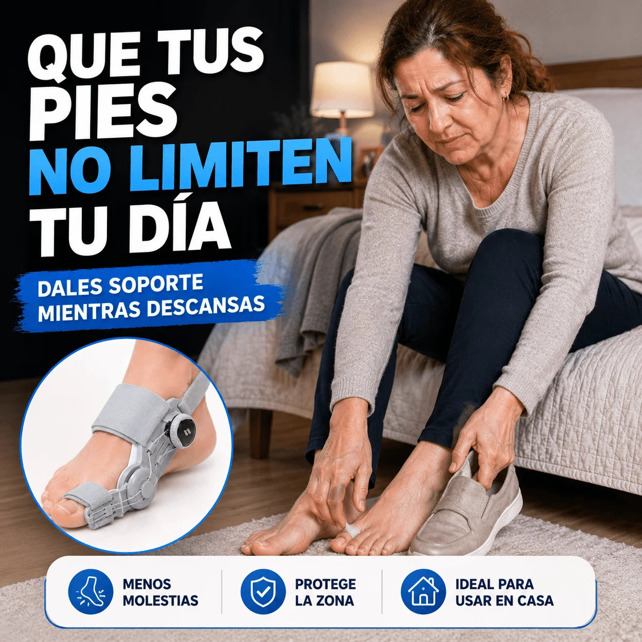 Corrector de Juanetes Ajustable — Que tus Pies no Empiecen a Limitar tu Día