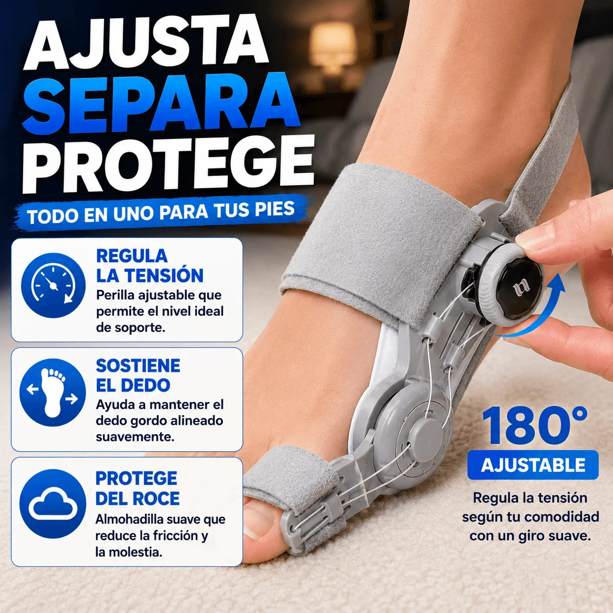 Corrector de Juanetes Ajustable — Que tus Pies no Empiecen a Limitar tu Día