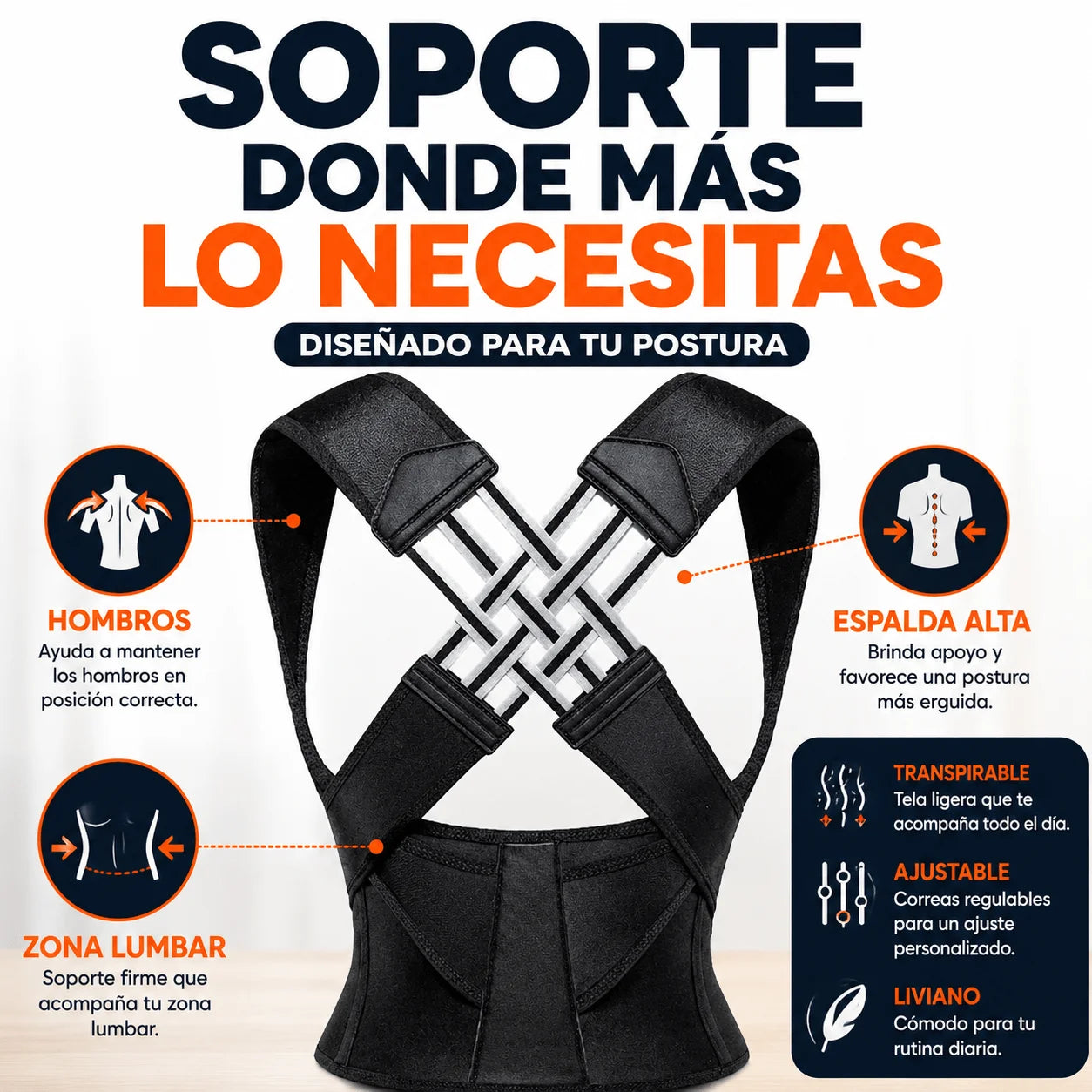 Chaleco Corrector de Postura — Que Encorvarte No se Vuelva tu Rutina