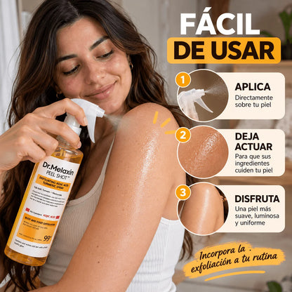 Spray Exfoliante Corporal con Ácido Kójico para Brazos, Piernas y Espalda