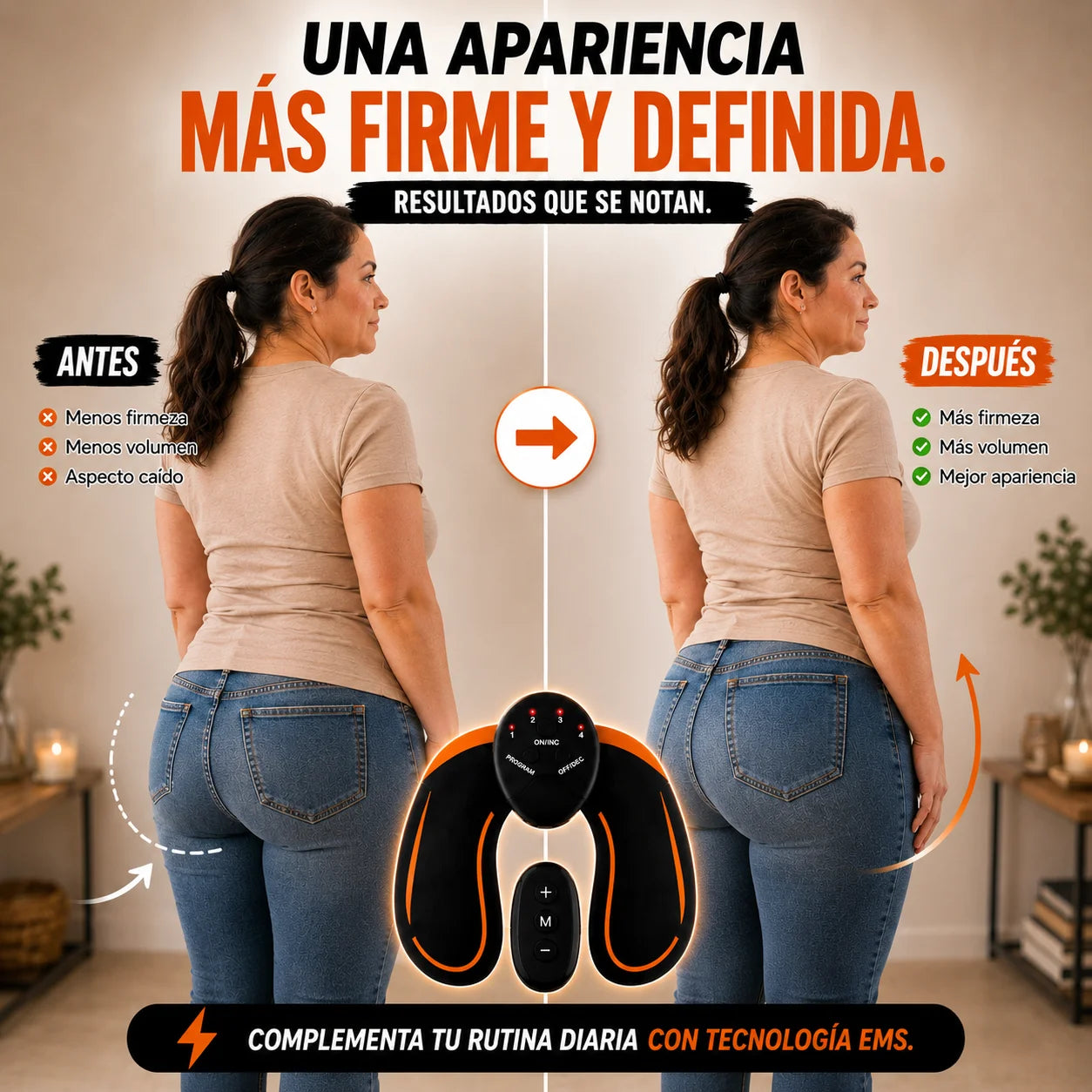 Estimulador Muscular Pompas Más Firmes y Levantadas