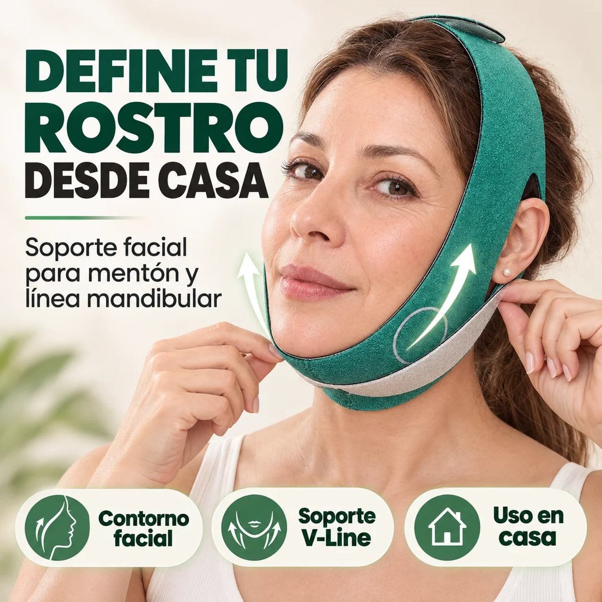 Faja Facial Anti Papada — Firmeza para el Mentón