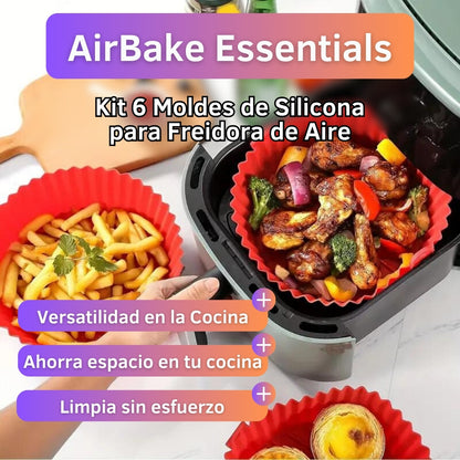 AirBake -  6 Moldes de Silicona para Freidora