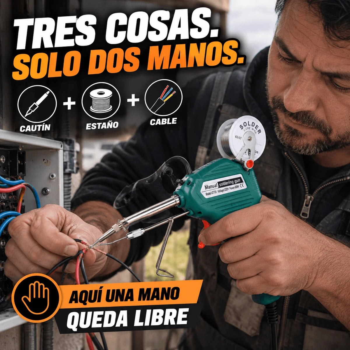 Kit Soldador Electrónico 60W — Deja de Hacer Malabares para Soldar